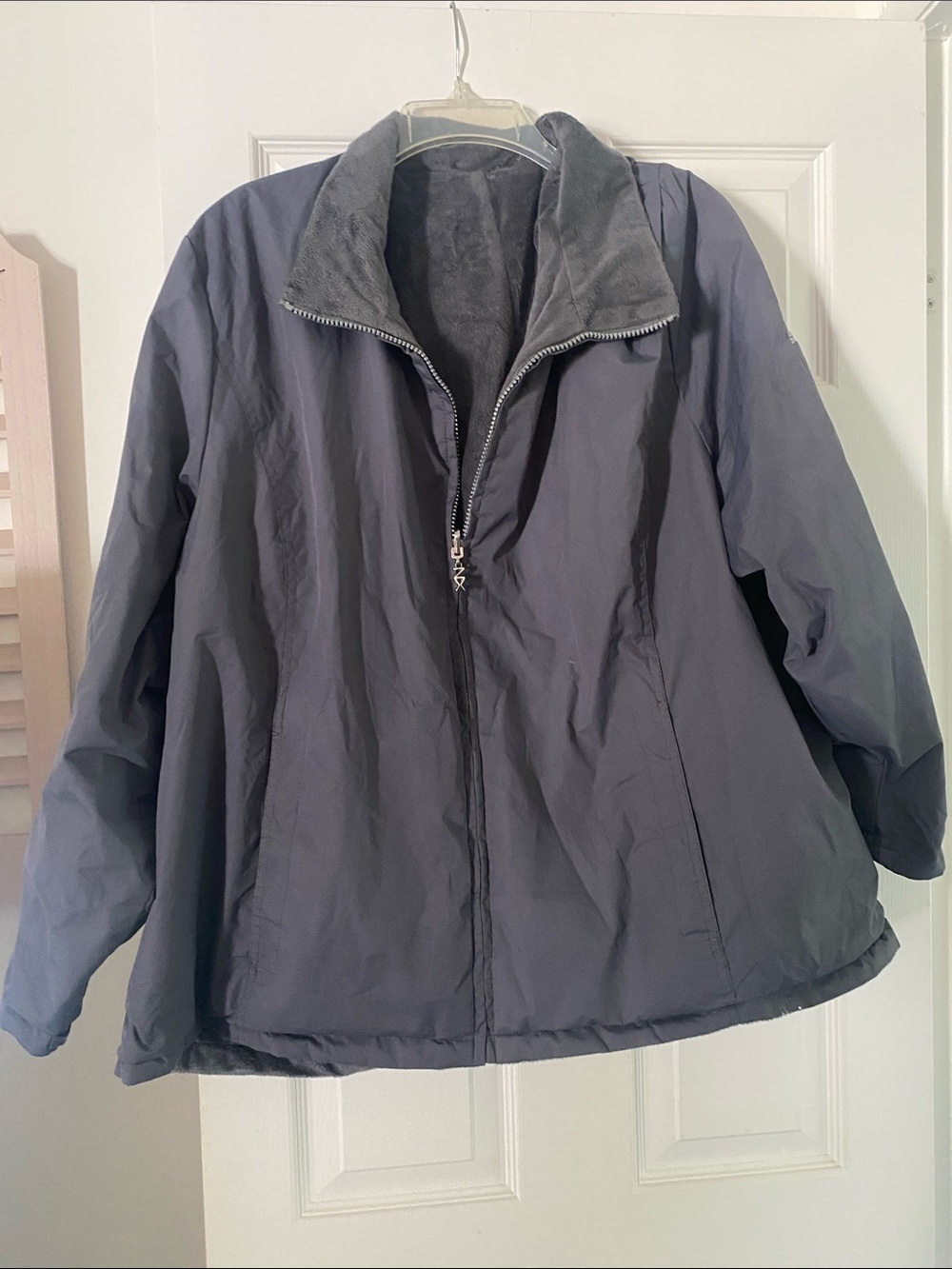 ZeroXposur Women's Gray Puffer Jacket with Soft Collar